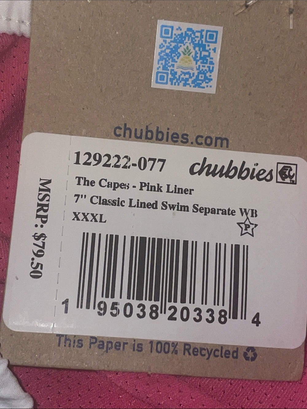chubbies Black Men's Swim Trunks with White Drawstring - Picture 5 of 7